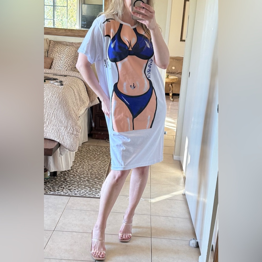 NWOT Bikini Beach TShirt Dress Coverup